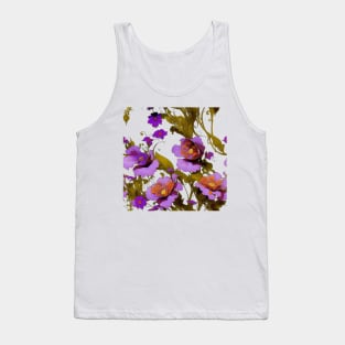 Art Nouveau Flower Illustration Texture Tank Top